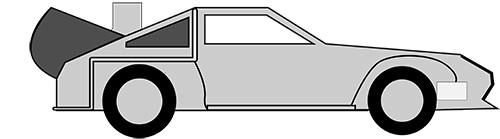 image of Delorean moving accross the screen