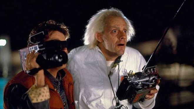 Myself and Marty testing the time machine for the first time